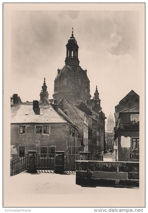 AK Dresden Münzgasse Gasthaus Dampfschiff Zum Grünen Baum Neumarkt Frauenkirche Rathaus Brühlsche Terasse Vor Zerstörung - Dresden