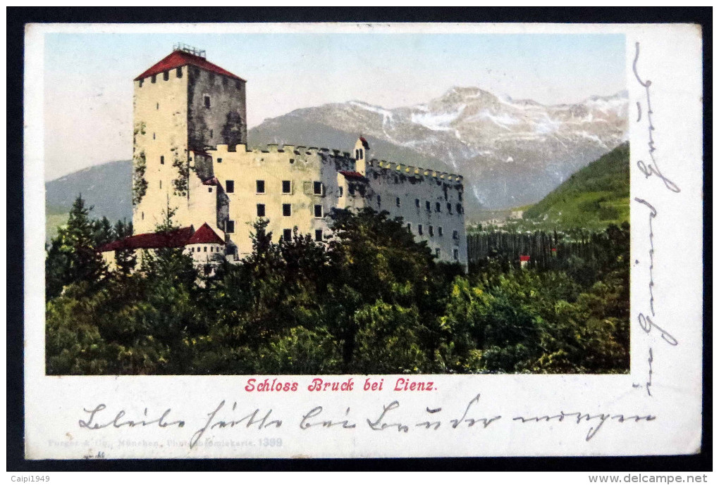 Schloss Bruck Bei Lienz, Farbige Ansichtskarte, Gelaufen Nach Innsbruck - Lienz