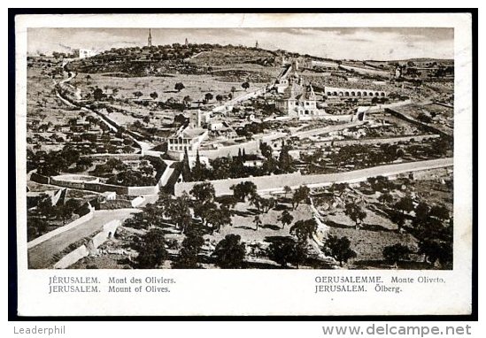 PALESTINE JERUSALEM TO FRANCE Circulated Postcard 1929 - Palästina