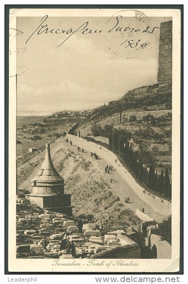 PALESTINE TO FRANCE PARIS JERUSALEM Cancel On Postcard 1930 VF - Palästina