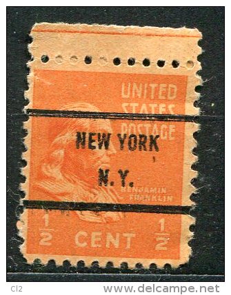 USA - Préoblitéré - Precancel - NEW-YORK - NEW-YORK - Precancels