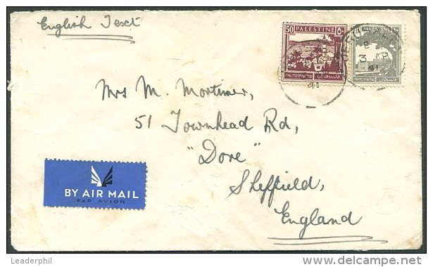 PALESTINE TO GREAT BRITAIN Air Mail Cover 1941 VF - Palästina