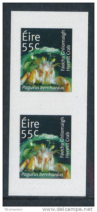 IRELAND/Irland/Eire 2011 Definitive 55c Hermit Crab (Pagurus Bernhardus) Self-Adhesive Stamp Pair** - Neufs