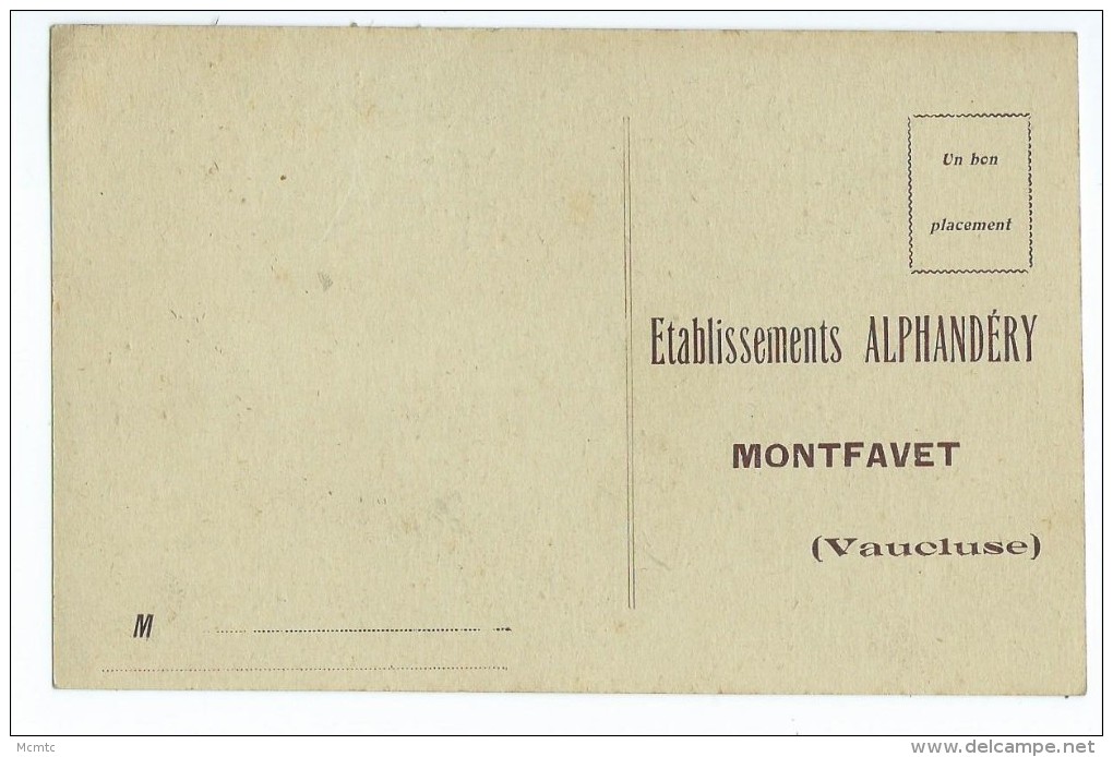 Carte De Visite - Ruche Dadant-Blatt - Etablissements Alphandéry  Montfavet (vaucluse) - Tarjetas De Visita