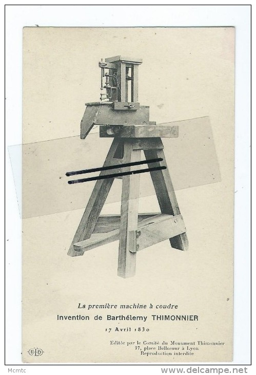 CPA - La Première Machine à Coudre - Invention De Barthélemy THIMONNIER - 17 Avril 1830 - Andere & Zonder Classificatie