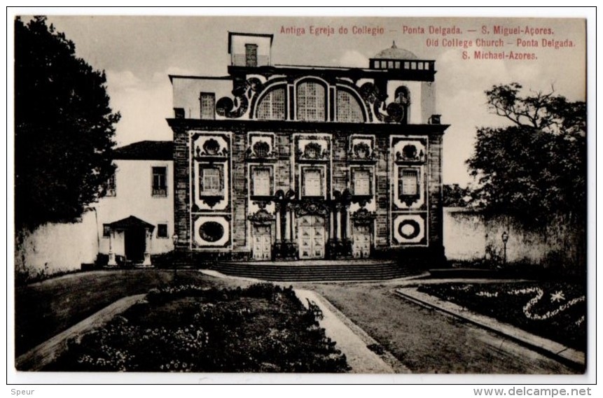 Azores, Ponta-Delgada, Old College Church, ± 1910 - Açores