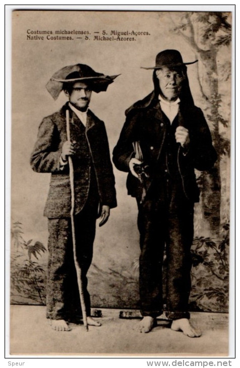 Azores, Two Men In Costumes, Early 1900´s - Açores