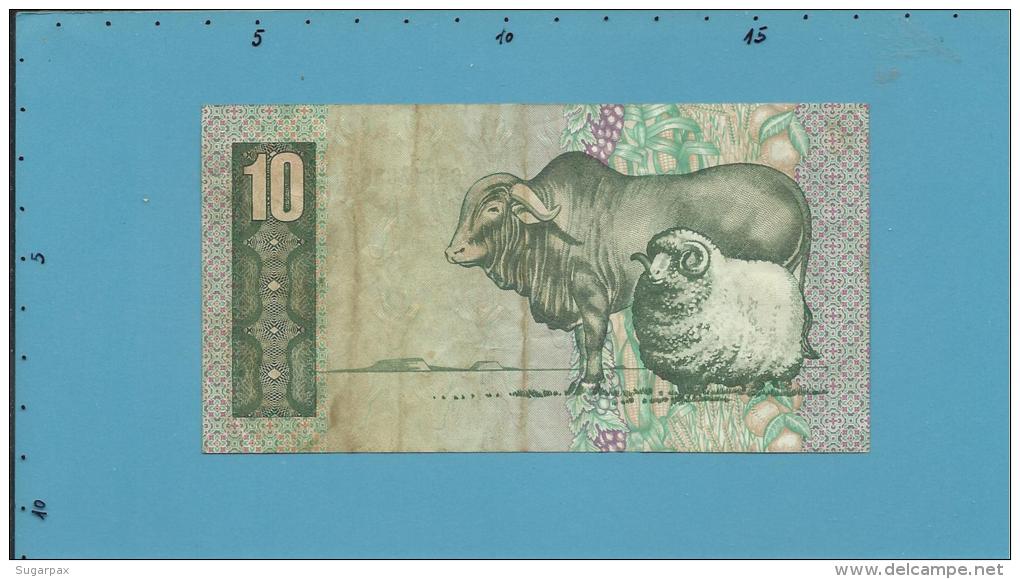 South Africa - 10 RAND - ( 1990 - 93 ) - Pick 120.e - Sign. 7 - Watermark: Jan Van Riebeek - 2 Scans - Afrique Du Sud