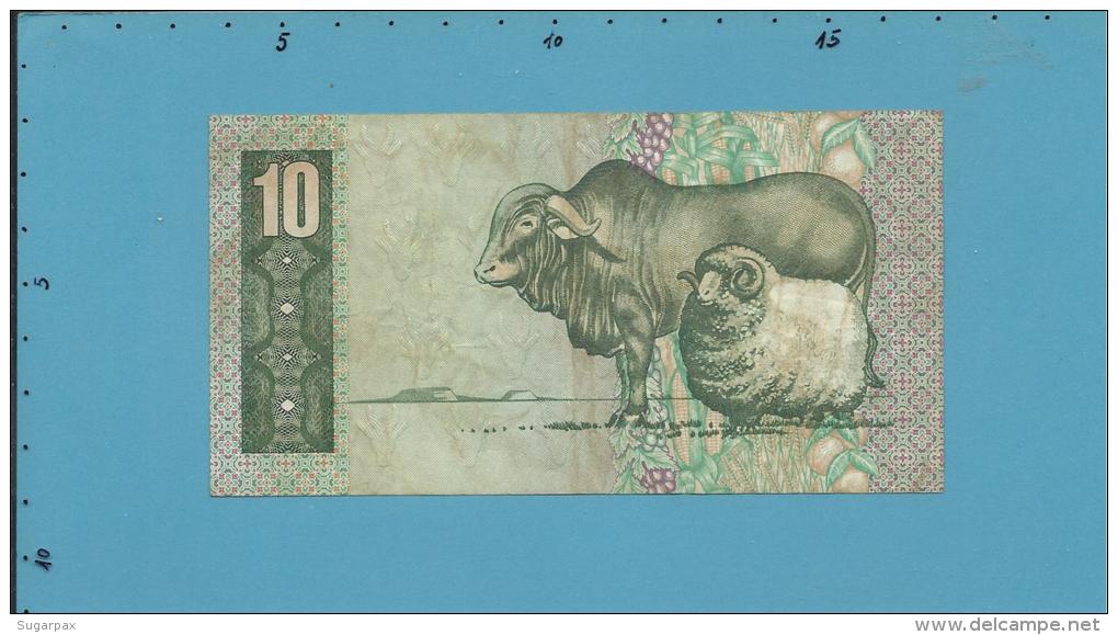 South Africa - 10 RAND - ( 1990 - 93 ) - Pick 120.e - Sign. 7 - Watermark: Jan Van Riebeek - 2 Scans - South Africa