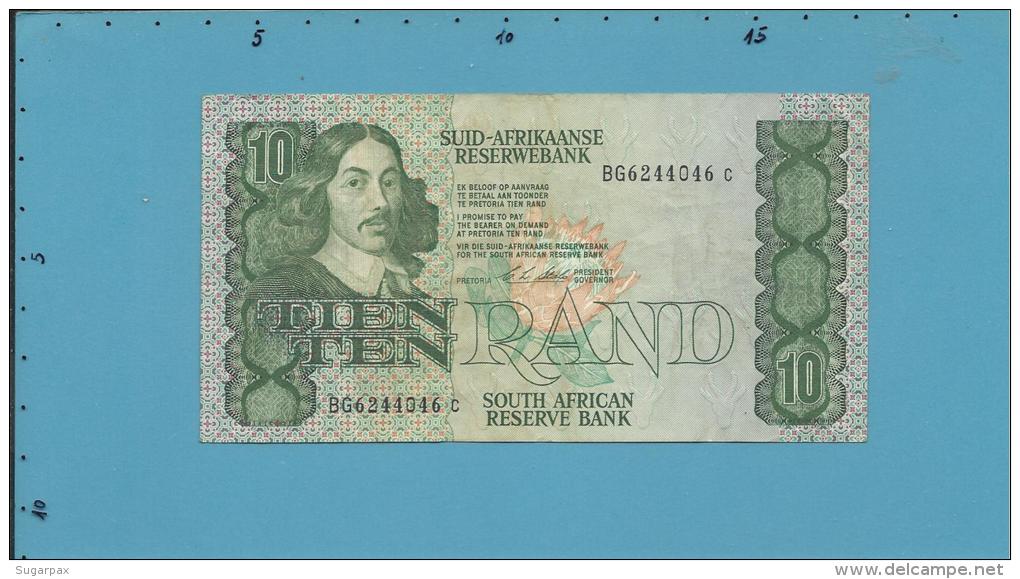 South Africa - 10 RAND - ( 1990 - 93 ) - Pick 120.e - Sign. 7 - Watermark: Jan Van Riebeek - 2 Scans - Sudafrica