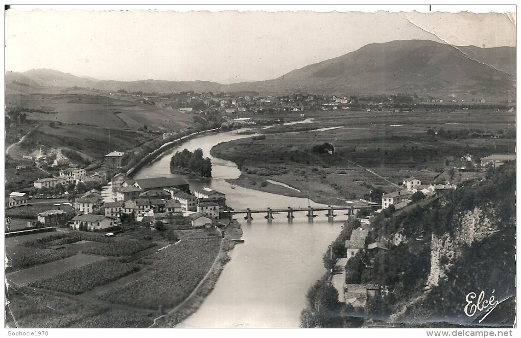 AQUITAINE - 64 - PYRENEES ATLANTIQUES -BEHOBIE ( La Bidassoa Le Pont International - Frontière Franco Espagnol - Béhobie