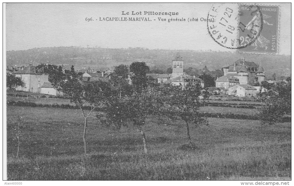46 - Le Lot Pittoresque - LACAPELLE-MARIVAL - Vue Générale (côté Ouest.) - Lacapelle Marival
