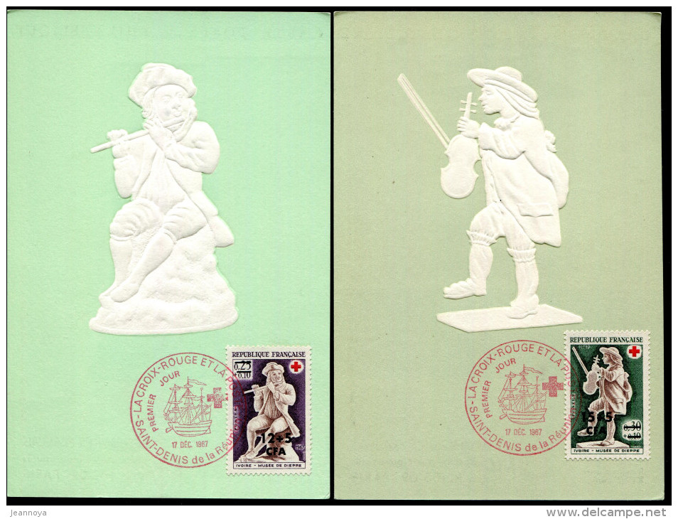 REUNION - N° 378 & 379 / 2 CM DE ST. DENIS LE 17/12/1967 - TB - Covers & Documents