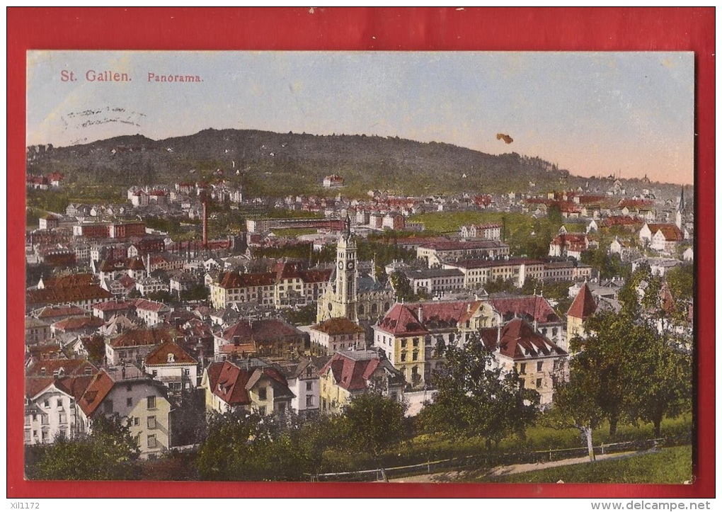 CDS8-09 St. Gallen  Gelaufen Nach Erlen Grabs, Bez. Werdenberg In 1917 - Grabs