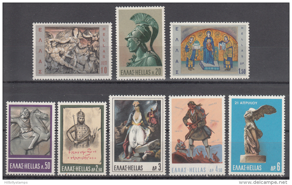 Greece   Scott No.   919-26      Mnh     Year  1968 - Unused Stamps