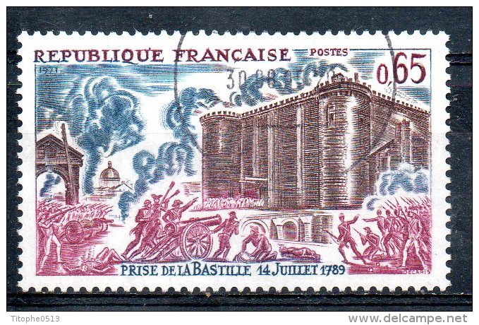 FRANCE. N°1680 Oblitéré De 1971. Prise De La Bastille. - Rivoluzione Francese