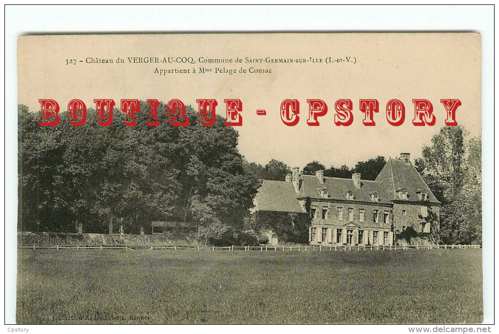 35 SAINT GERMAIN Sur ILLE - CHATEAU Du VERGER Au COQ < DOS SCANNE - Saint-Germain-sur-Ille