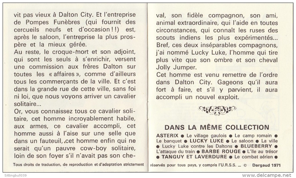 MORRIS. Lucky Luke. LA VILLE. Mini-livre Décotransfert N° 5. Complet. Dargaud 1971. TBE. Pièce De Collection ! - Aufkleber