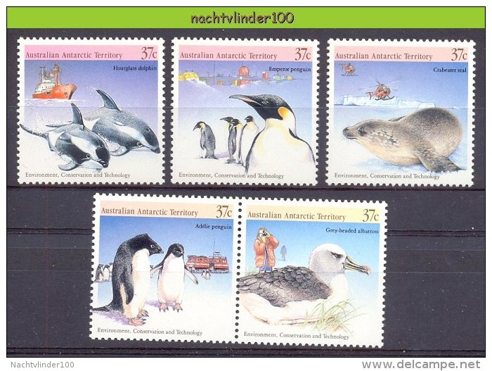 Nbm0120 FAUNA VOGELS HELICOPTER SHIP SEAL PHOTOCAMERA PENGUIN BIRDS OISEAUX AUSTRALIAN ANTARCTIC TERRITORY 1988 PF/MNH - Unused Stamps