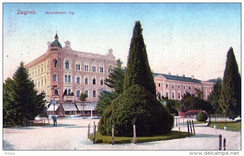 Yougolavie :  Zagreb - Carte Couleur (écrite) - Yougoslavie