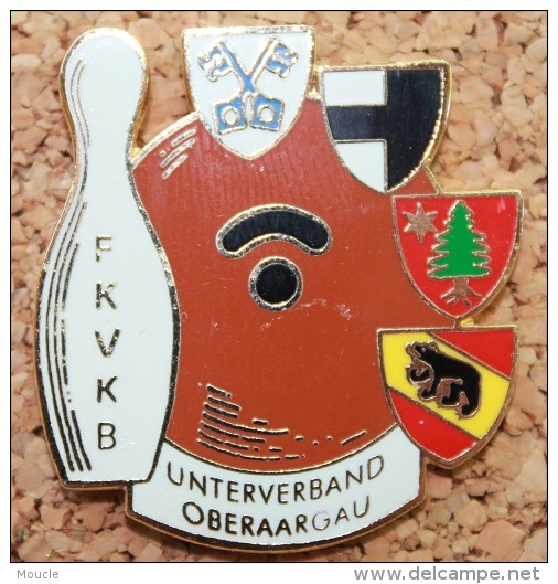 UNTERVERBAND OBERAARGAU - FKVKB  - BOWLING AARAU- ARGOVIE -   SUISSE -                (BRUN) - Bowling