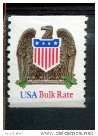206522248 USA  1993 ** MNH SCOTT 2604 EAGLE SHIELD Low Gloss Gum - Unused Stamps