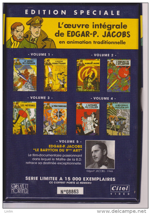 JACOBS BLAKE ET MORTIMER K7 COFFRET COLLECTOR - Video & DVD