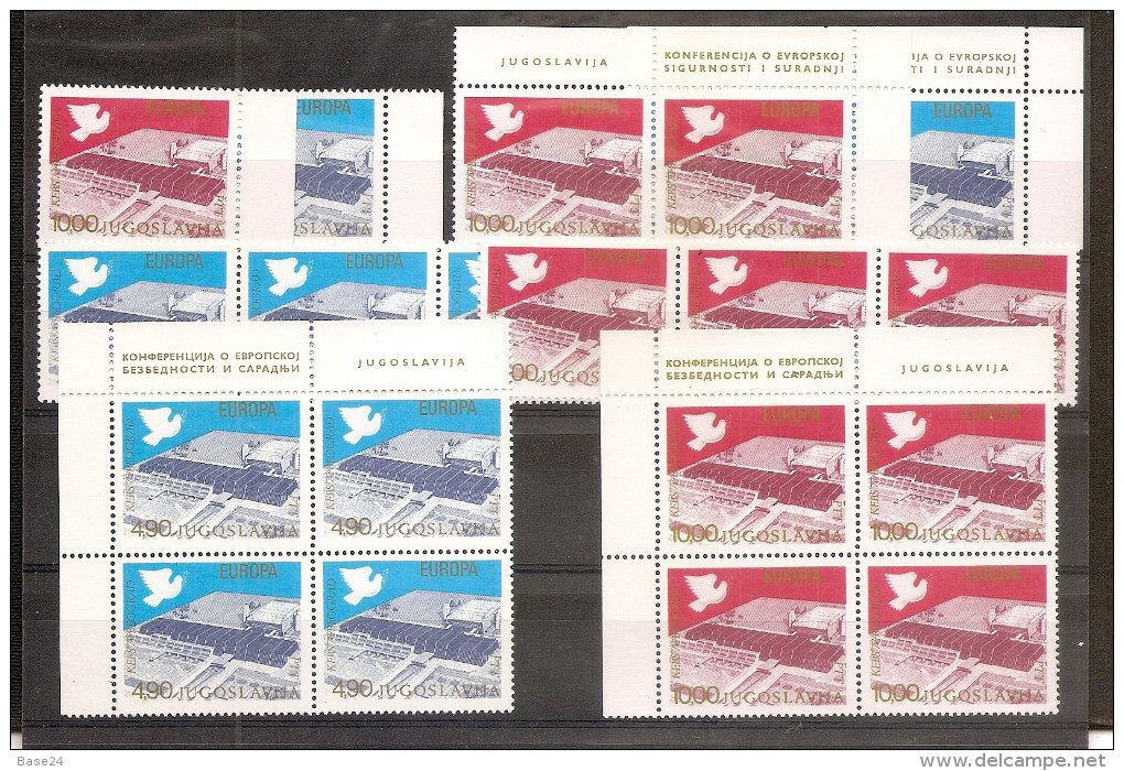 1977 Jugoslavia Yugoslavia CONFERENZA SICUREZZA EUROPA EUROPE 10 Serie Di 2v. (1588/89) MNH** - Nuovi