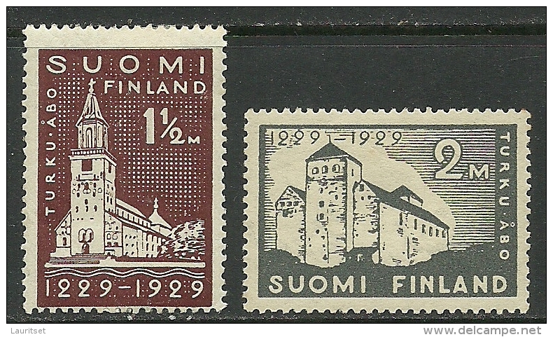 FINLAND FINNLAND 1929 Castle Turku Michel 141 - 142 * - Neufs