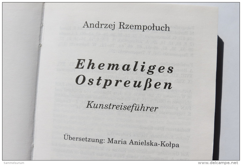 Andrzej Rzempoluch "Ehemaliges Ostpreußen" Kunstreiseführer - Sonstige & Ohne Zuordnung