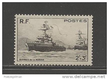 FRANCE 1946 Mint Hinged Stamp(s) Cruiser Emile Bertin 2+3 Franc Black Nr. 740 - Nuevos