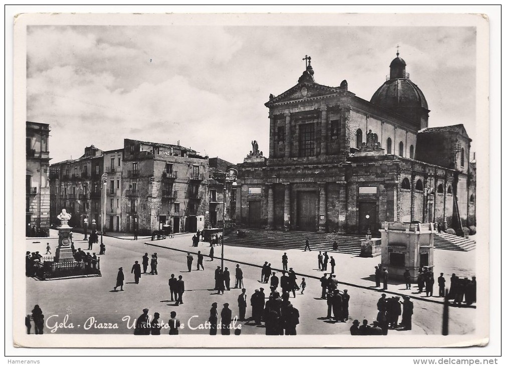 Gela - Piazza Umberto I E Cattedrale -  H773 - Gela