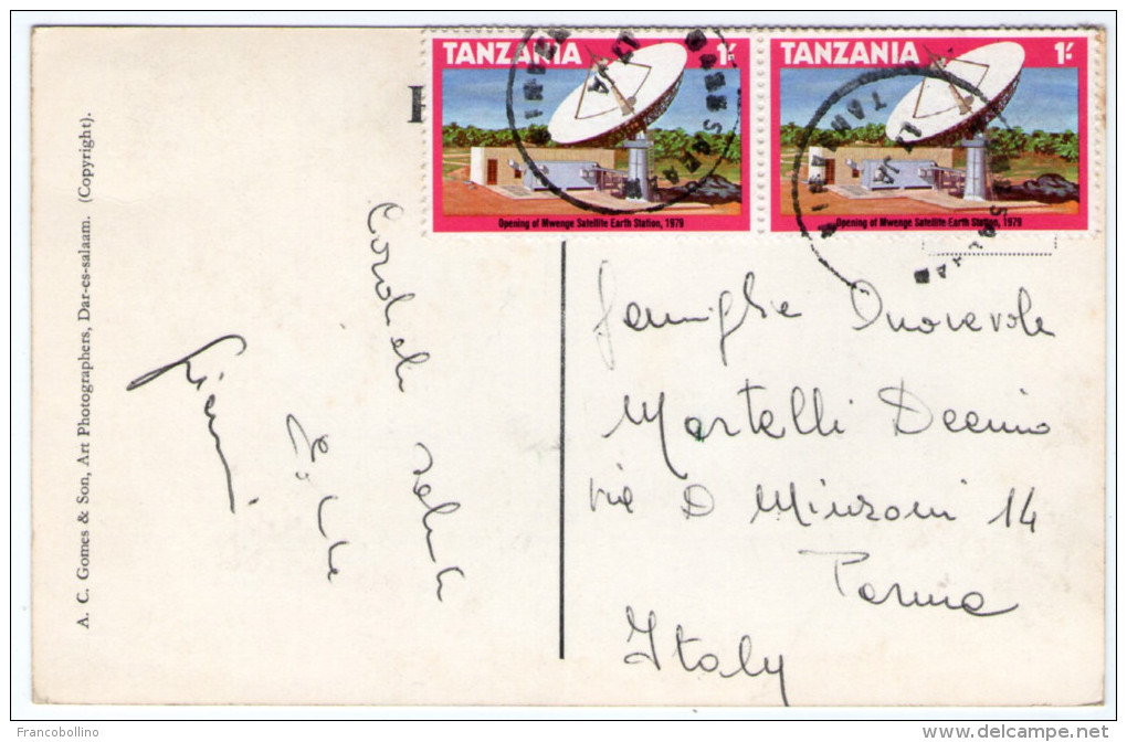 TANZANIA-OYSTER BAY DAR-ES-SALAAM / THEMATIC STAMPS-SATELLITE - Tansania