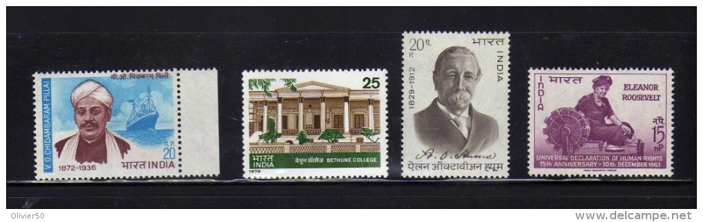 Inde - Quatre Timbres  Neufs** - Unused Stamps