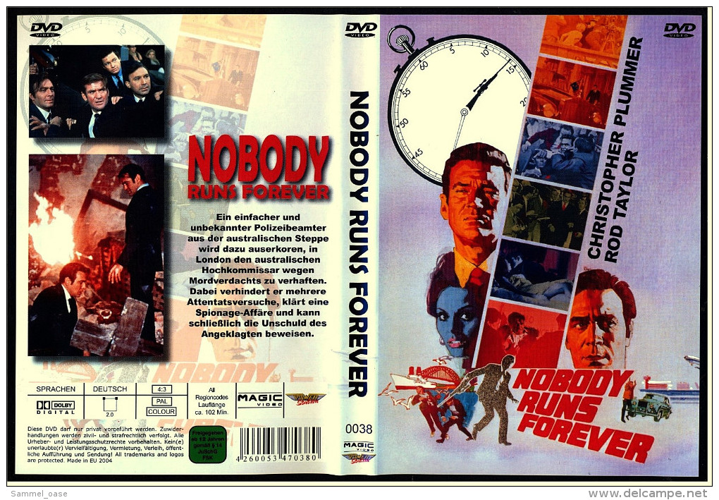 DVD  ,  Nobody Runs Forever  -  Mit : Christopher Plummer , Rod Taylor , Lilli Palmer - Policiers