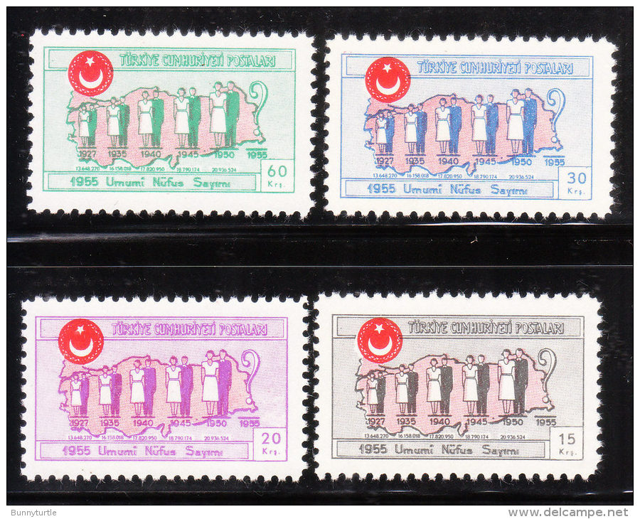 Turkey 1955 Census MNH - Unused Stamps