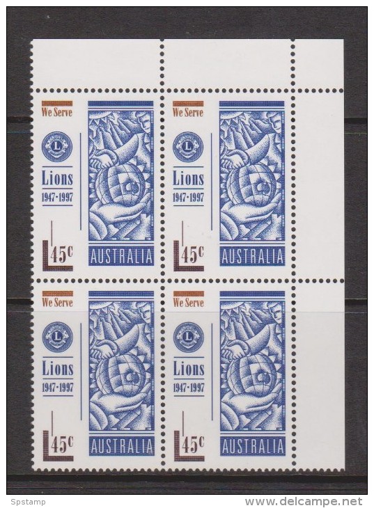 Australia 1997 Lions Anniversary Block 4 MNH - Nuovi