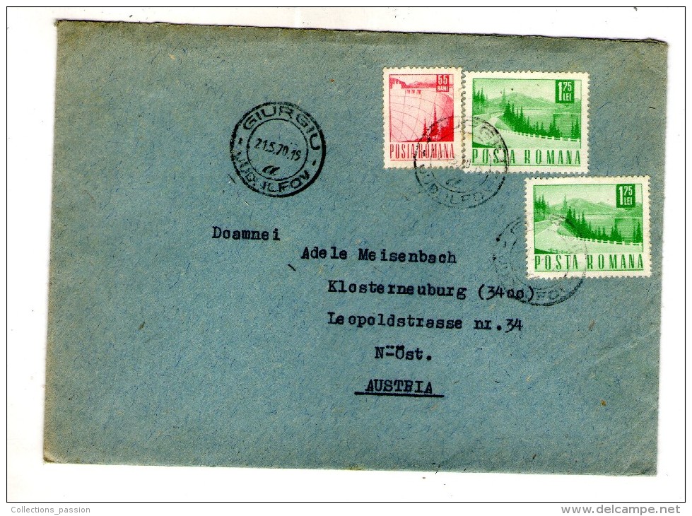 Lettre , Posta ROMANA , ROUMANIE , GIURGIU , 1970 - Storia Postale