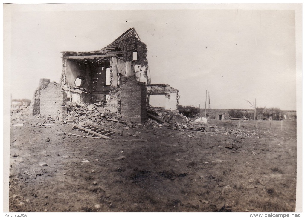 Photo Juin 1917 Secteur SALLAUMINES, NOYELLES-SOUS-LENS ?? - Une Vue, Des Ruines (A74, Ww1, Wk1) - Autres & Non Classés