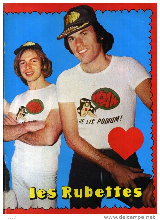 - POSTER  RUBETTES . DOUBLE PAGE DU MAGAZINE PODIUM 1975 . - Plakate & Poster