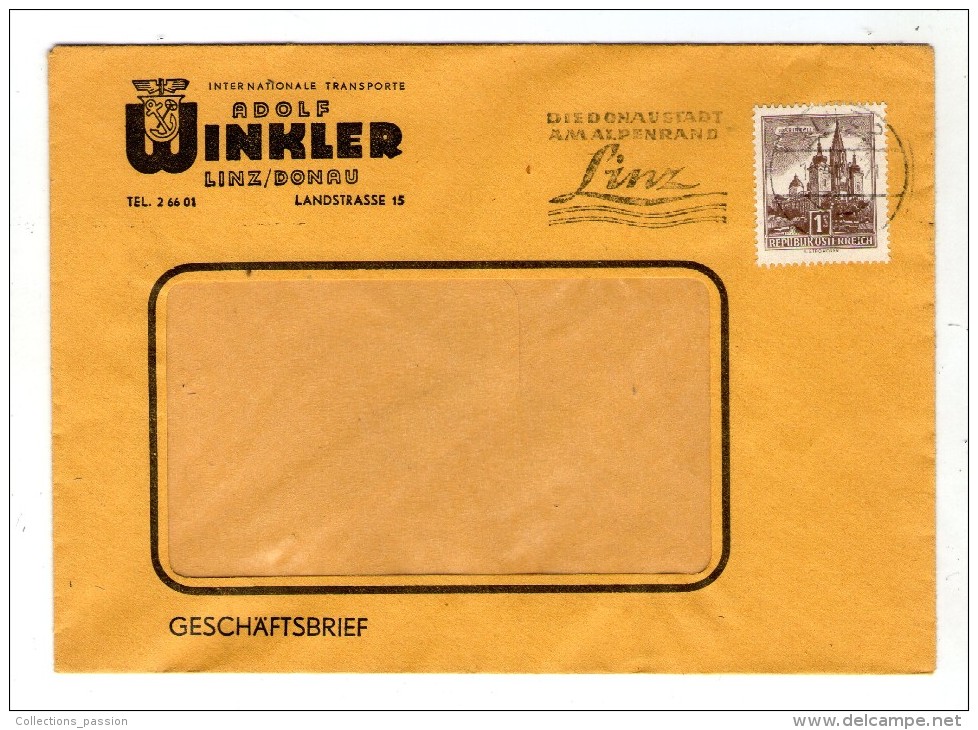 Lettre , AUTRICHE , LINZ 2 , Adolf WINKER , Internationale Transporte , 1945 - Franking Machines (EMA)