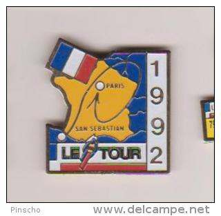 Pin's TOUR DE FRANCE 1992 PARIS SAN SEBASTIAN - Radsport