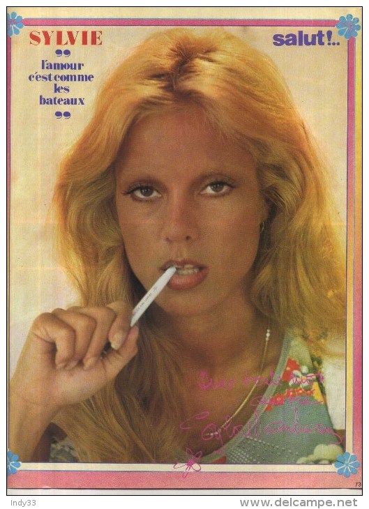 - LOT DE 9 PAGES DE MAGAZINES DES ANNEES 1970 SUR SOPHIE VARTAN .