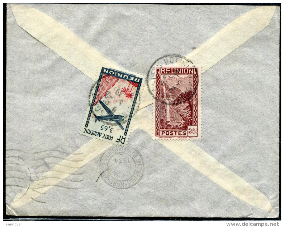 REUNION - N° 132 + PA N° 2 / LETTRE AVION DE POINTE DES GALETS LE 3/2/1939, POUR VILLEURBANNE - TB - Storia Postale