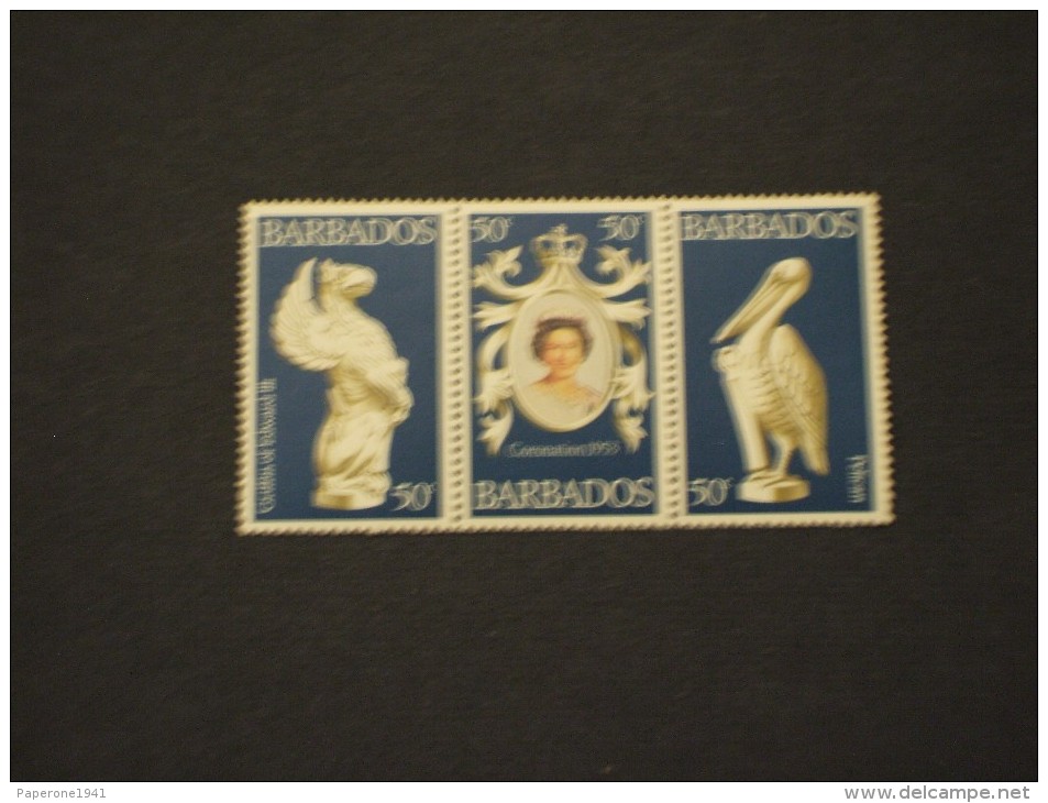 BARBADOS - 1978 INCORONAZIONE(uccelli) 3 Valori. - NUOVI(++)-TEMATICHE - Barbados (1966-...)