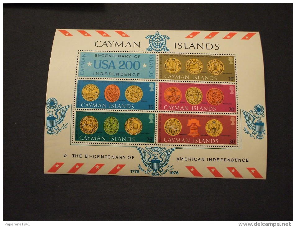 CAYMAN - BF 1976 BICENTENARIO INDIPENDENZA AMERICANA - NUOVO(++)-TEMATICHE - Cayman Islands