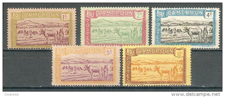 Collection CAMEROUN ; Colonie , 1925-1927 ; Y&T N° 106 à 110 ; Lot  ; Neuf - Neufs