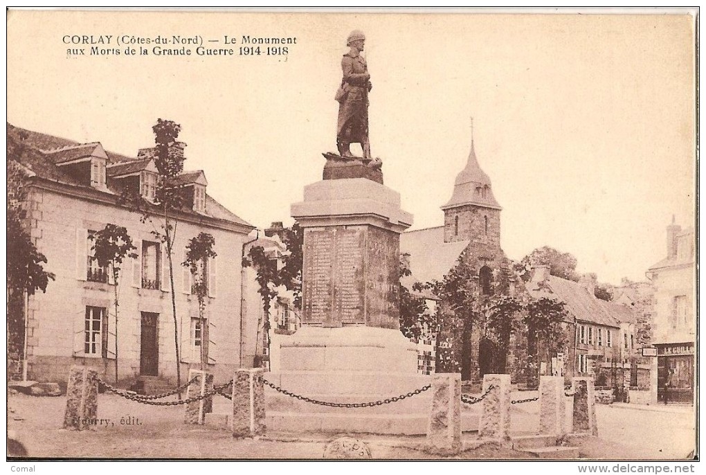 CPA -22 - CORLAY - Le Monument Aux Morts De La Grande Guerre 1914-1918 - Other & Unclassified