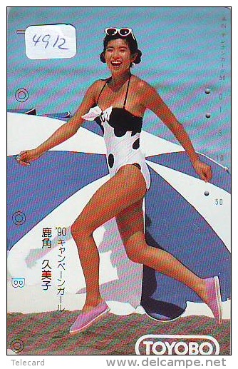 Télécarte Japon EROTIQUE (4912) EROTIC * TOYOBO * JAPAN ACTRESS * PHONECARD EROTIK * BIKINI GIRL * FEMME SEXY LADY - Moda