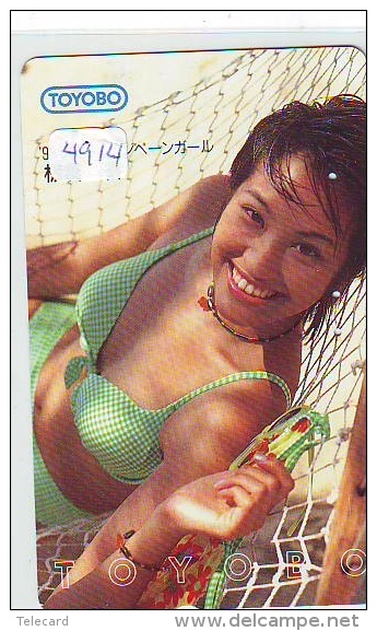 Télécarte Japon EROTIQUE (4914) EROTIC * TOYOBO * JAPAN ACTRESS * PHONECARD EROTIK * BIKINI GIRL * FEMME SEXY LADY - Moda